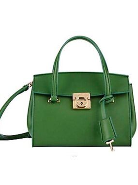 SATCHEL, SALVATORE FERRAGAMO MARA MINI CALFSKIN LEATHER,  TWO HANDLES & ONE ADJU